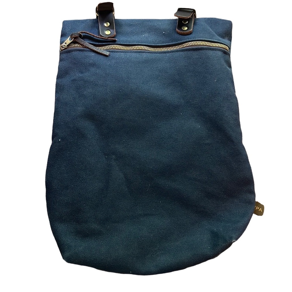 WPA Winter Project Artist Canvas & Leather Backpack Navy Blue